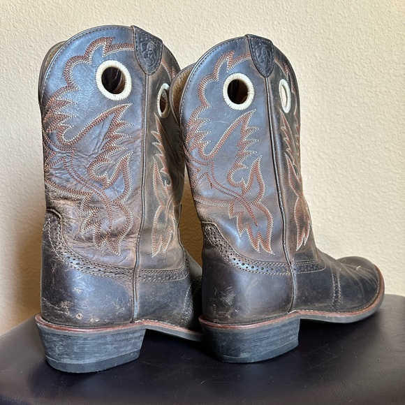 Ariat Men’s/Women's Size 8.5c wide width Round Toe Brown Leather Western Boots - Picture 1 of 13
